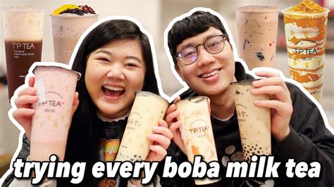 Trying EVERY MILK TEA at TP TEA Boba Menu Taste Test  Ranking ft Bird